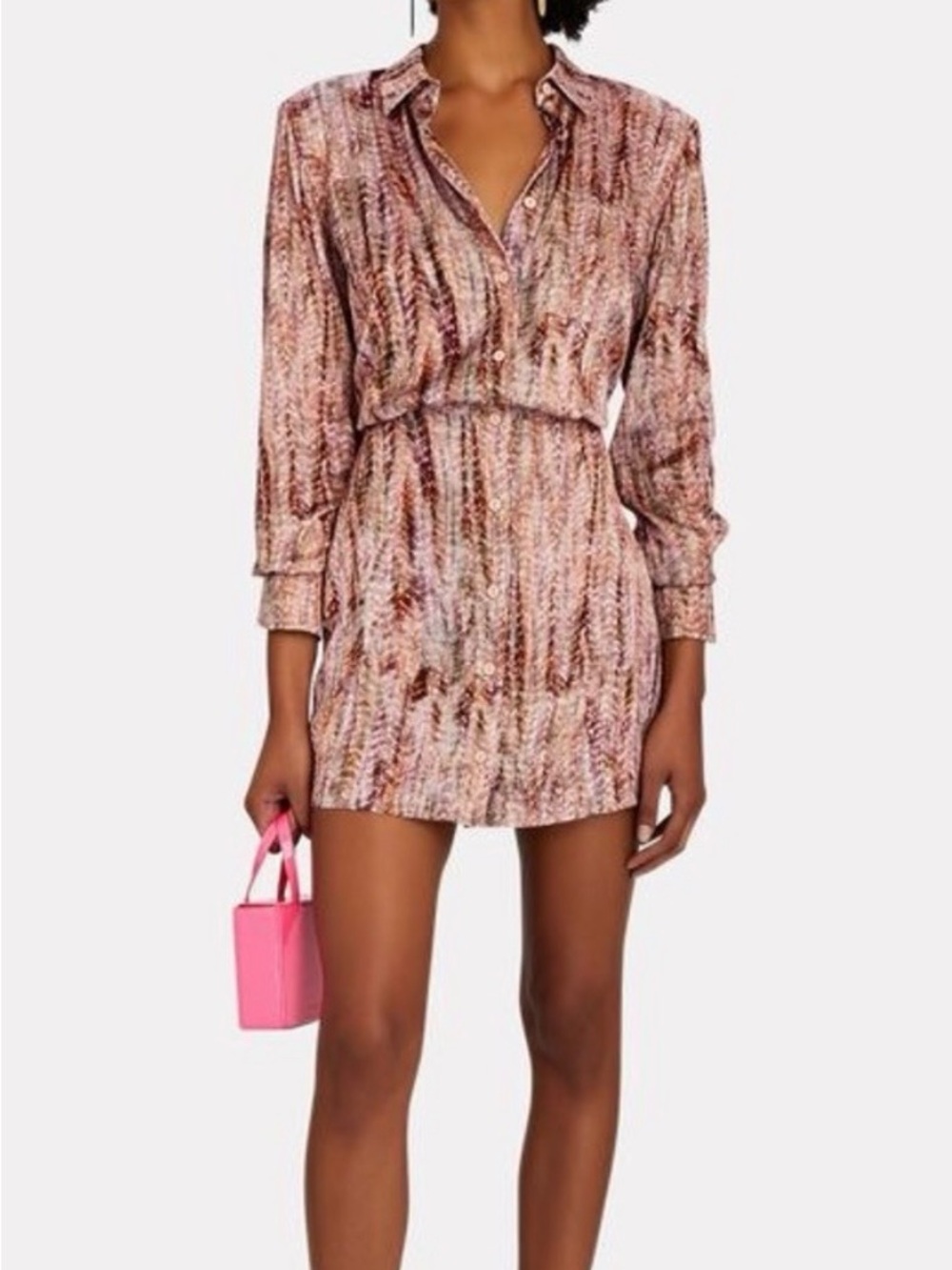 Alexis Ciandra Crepe Mini Shirt Dress